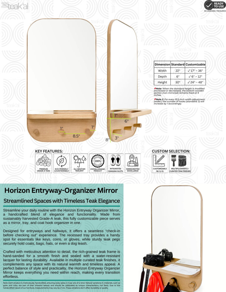 Horizon Entryway-Organizer Mirror - Image 2