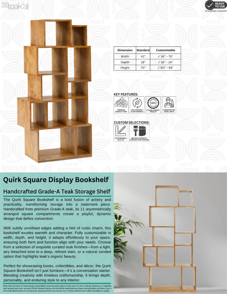 Quirk Square Bookshelf - Image 2