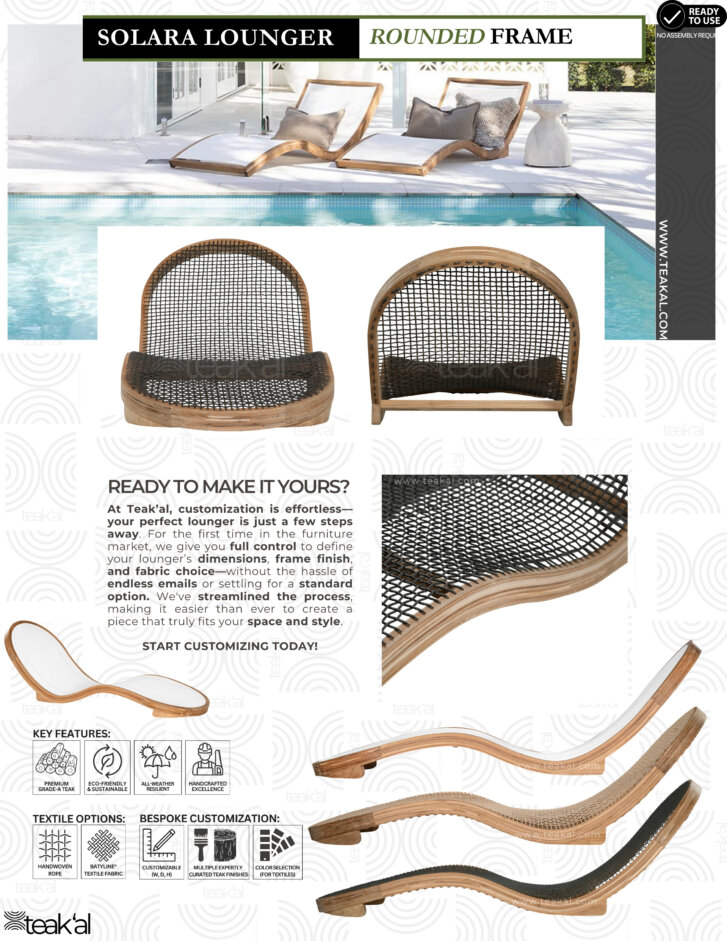 Solara Sun Lounger – Rounded Frame - Image 3