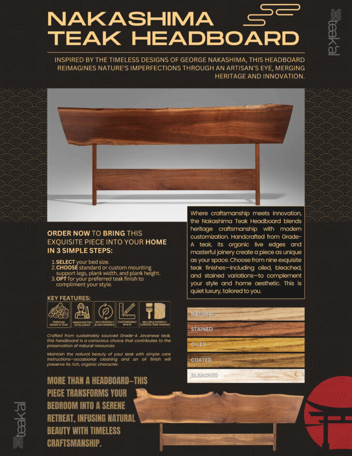 Nakashima Teak Headboard - Image 3