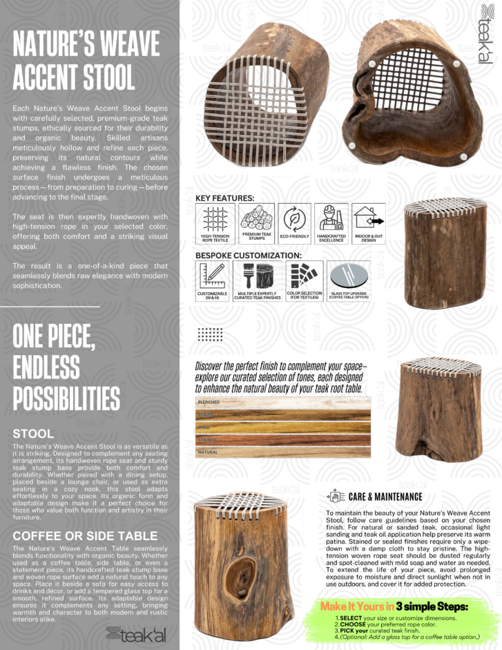 Nature’s Weave Accent Stool - Image 3