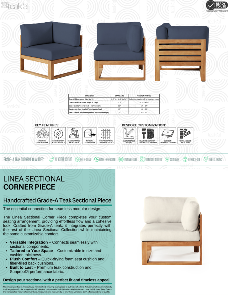 Linea Sectional – Corner Piece - Image 2