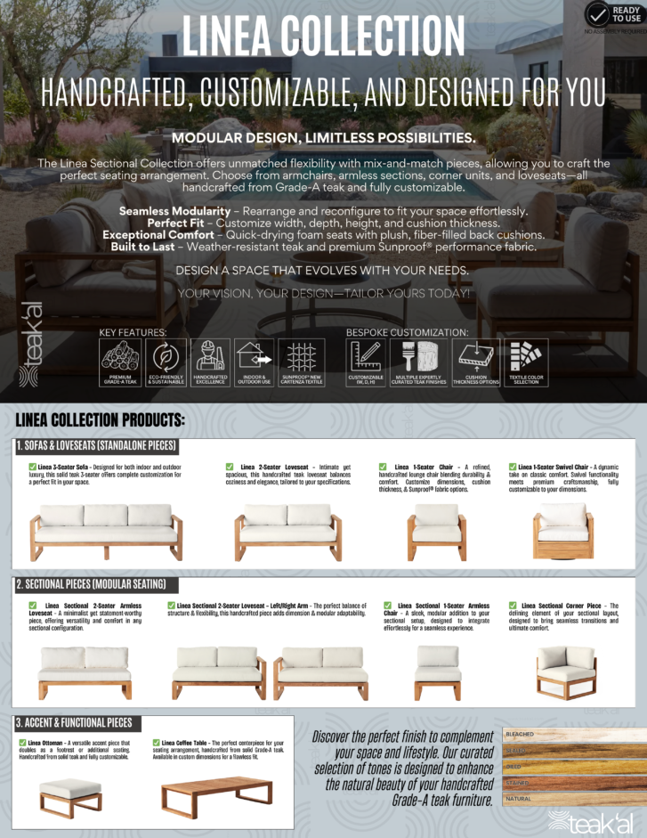 Linea Sectional – Loveseat Left/Right Arm - Image 3