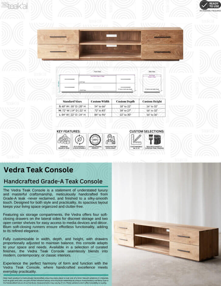 Vedra Teak Console - Image 2