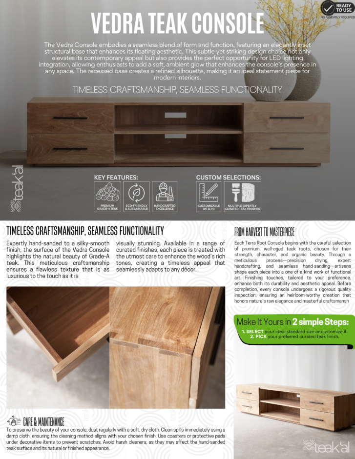 Vedra Teak Console - Image 3