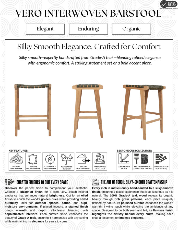 Vero Interwoven Barstool - Image 3