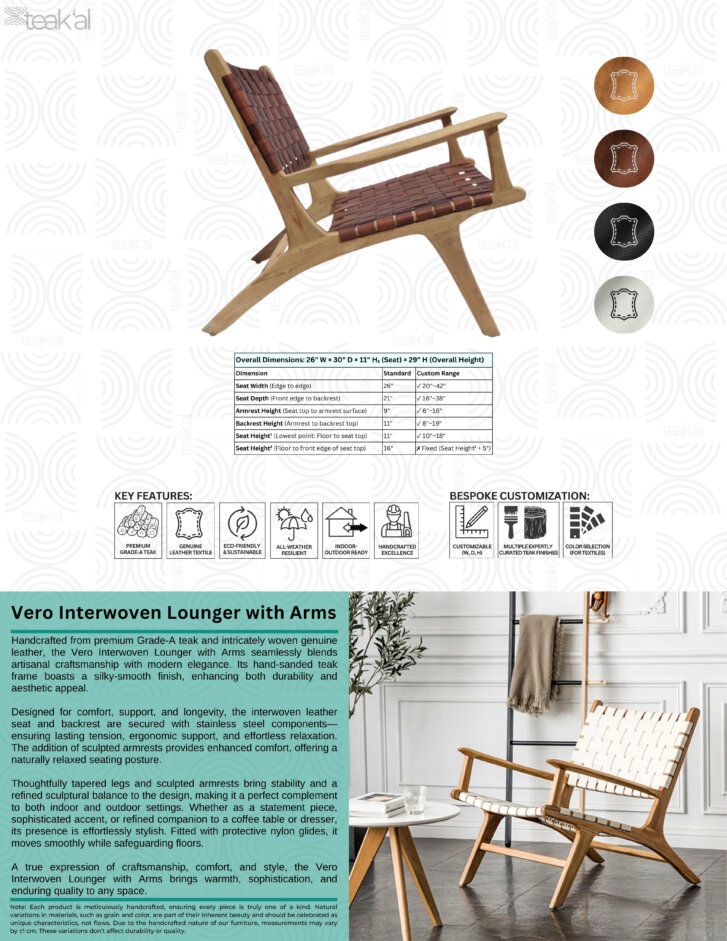Vero Interwoven Lounger with Arms - Image 2