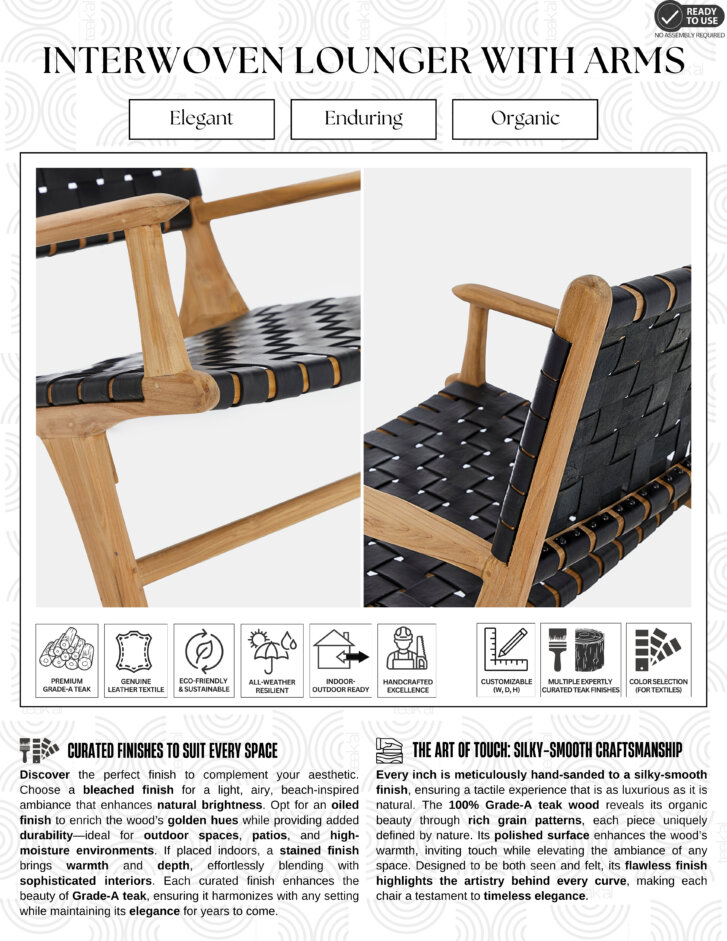 Vero Interwoven Lounger with Arms - Image 3