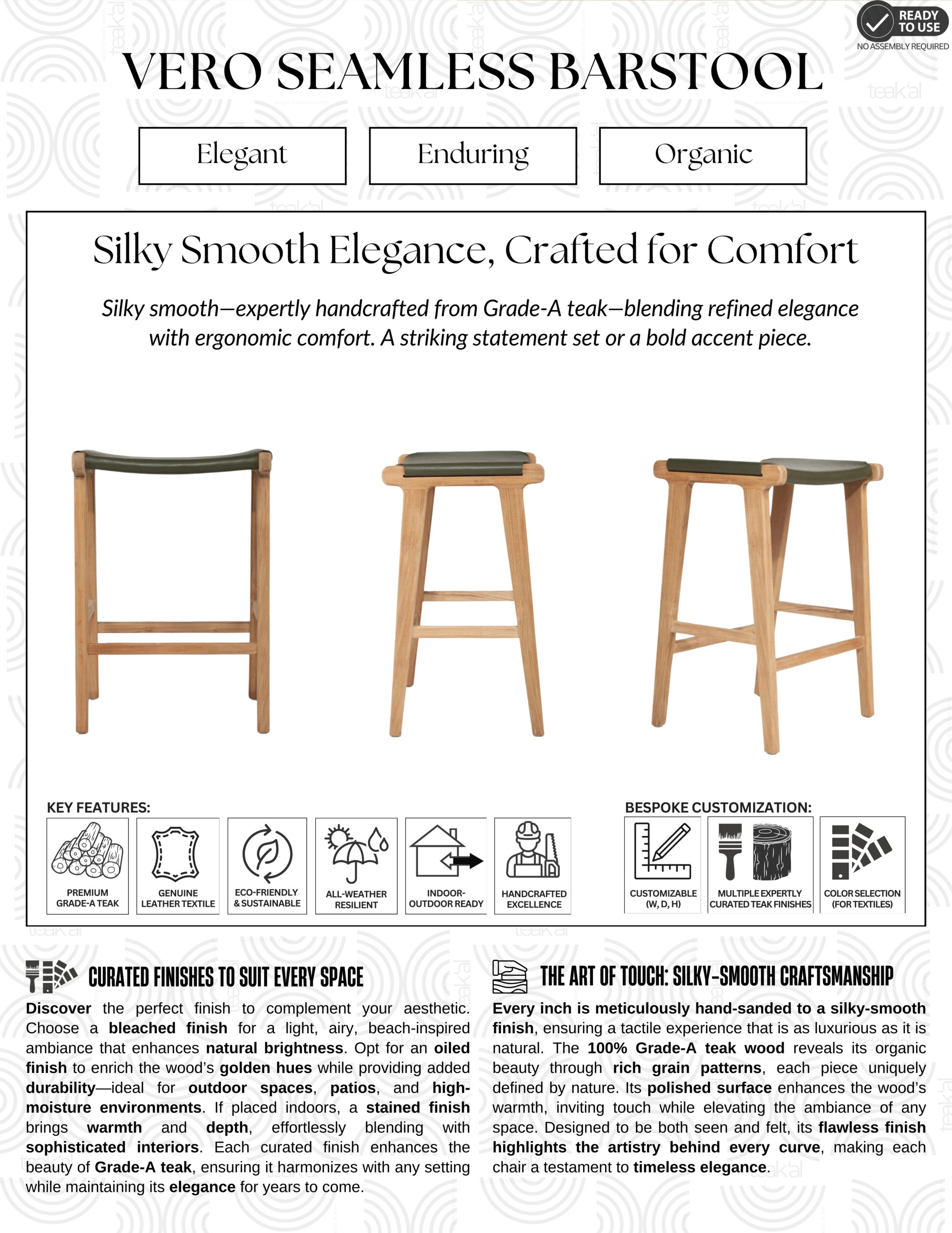 Vero Seamless Barstool - Image 3