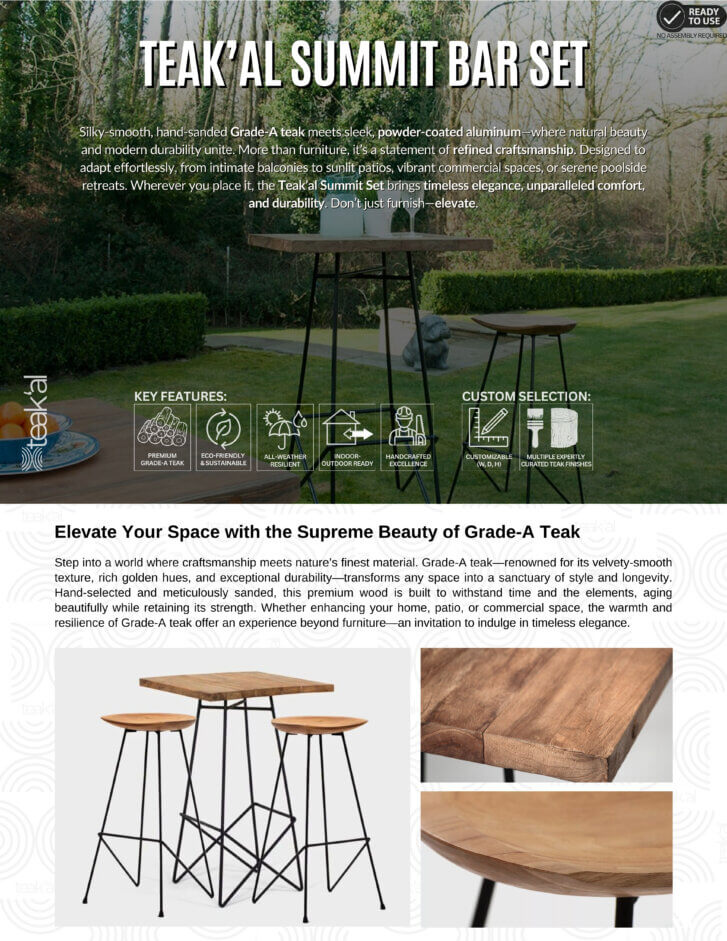 Teak’al Summit Stool - Image 4