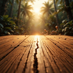 Discover the natural compounds that make Grade-A teak a living, self-protecting material — from tectoquinone and silica to polyphenols and lignin. Learn how this remarkable wood supports wellness, durability, and vibrational harmony in your living space.